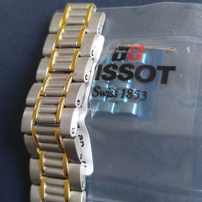 Ogniwa do bransolety TISSOT PR50 16 mm stal plus złocenia