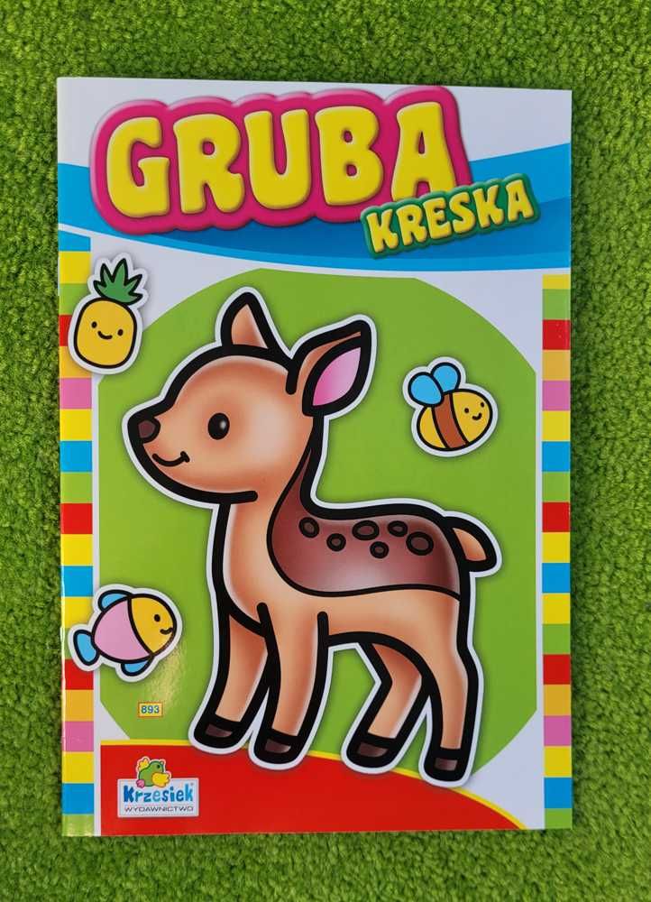 Kolorowanka z wierszykami Gruba Kreska sarenka