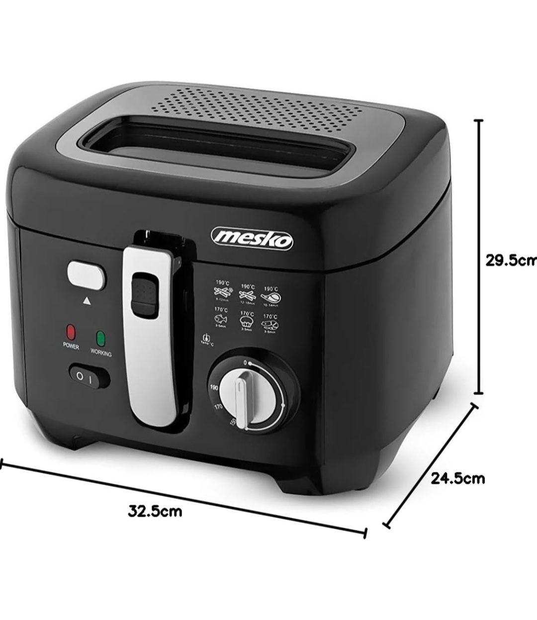 Frytkownica Mesko MS4908, pojemność 2.5 litra, 1800W