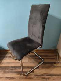 Krzesła na płozach 4 szt. (2 x szare, 2 x czarne)