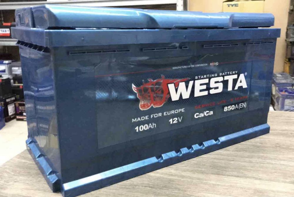 Аккумулятор автомобильный WESTA 100Ah R+ 850A