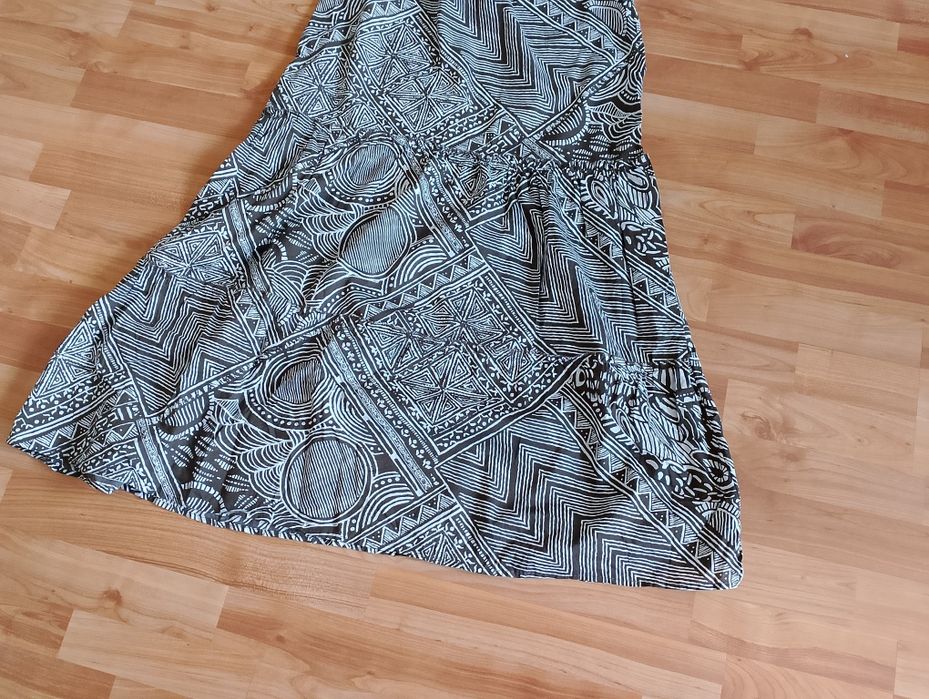 Letnia długa sukienka maxi boho etno vintage rozmiar M