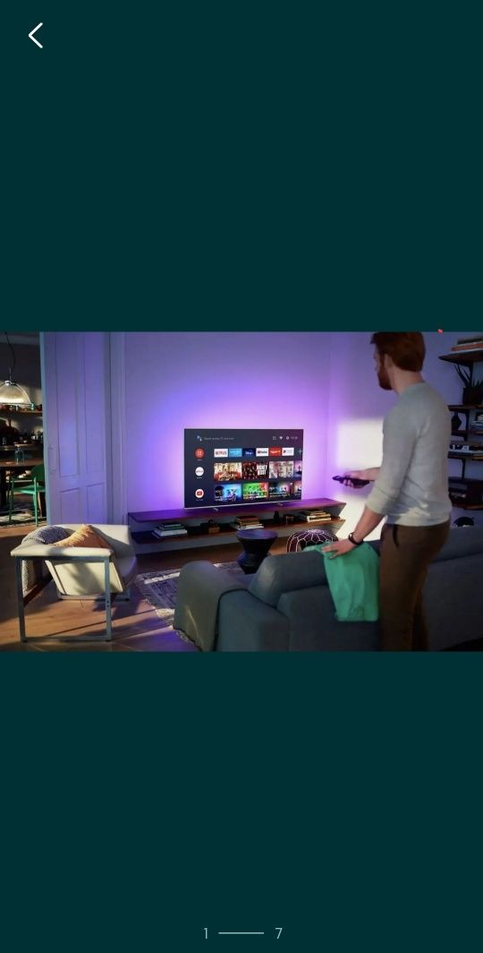 Nowy telewizor Philips 50PUS7956/12, LED, Android, AMBILIGHT, DVB-T2,