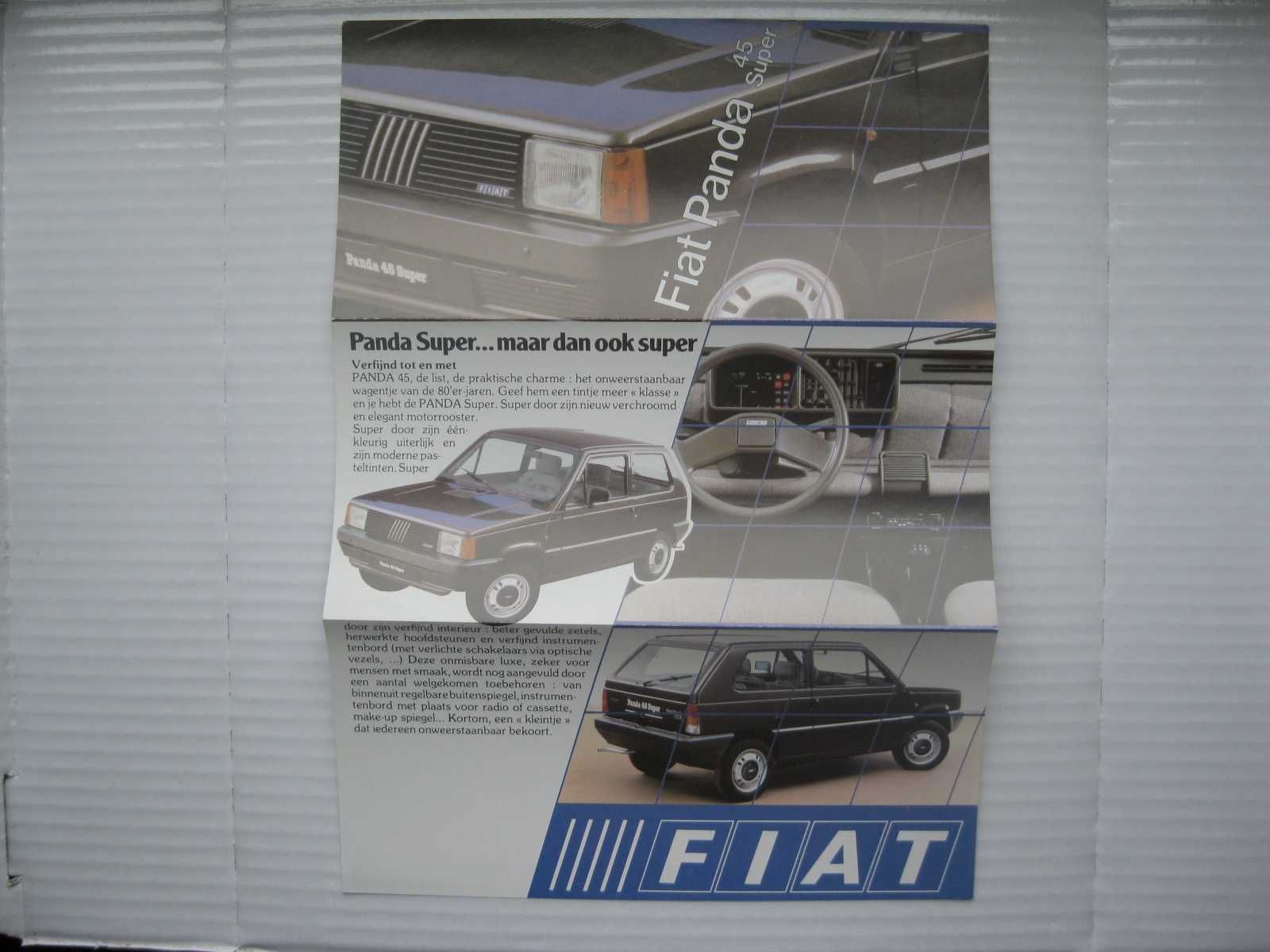 FIAT PANDA I Prospekt Katalog Fiat Panda 45 Super