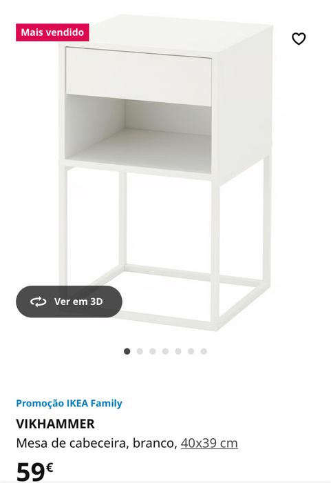 Mesa de cabeceira - Vikhammer IKEA