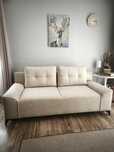 Kanapa wersalka sofa rozkładana beżowa jak nowa