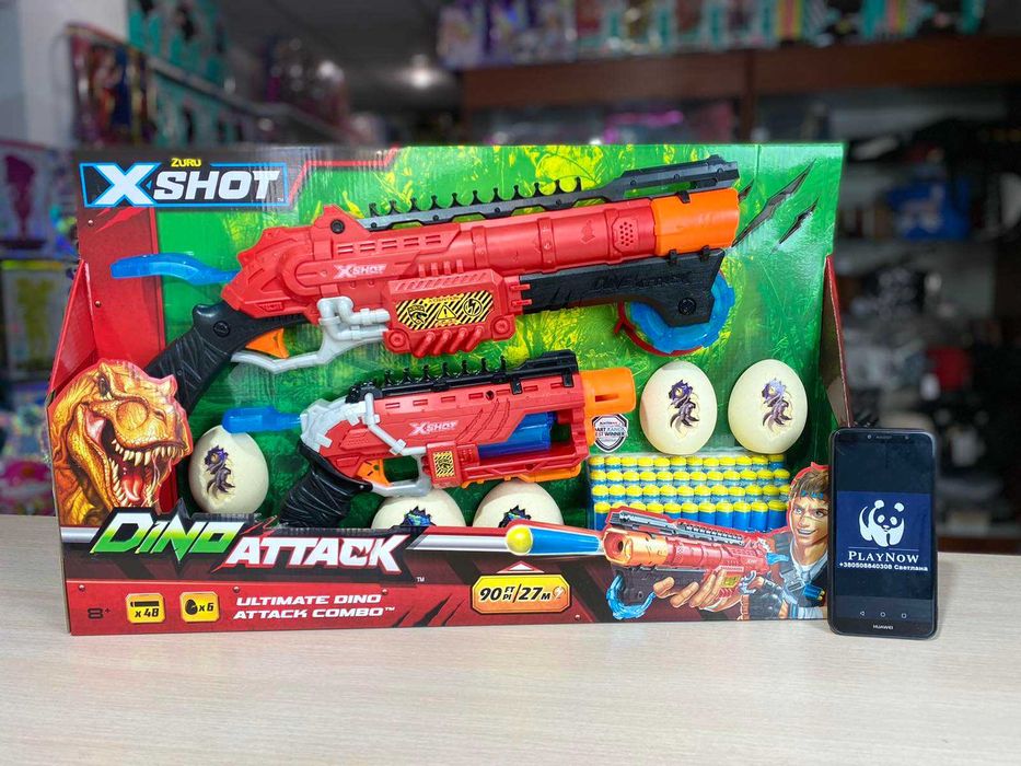 X-Shot Набір швидкострільних бластерів DINO Combo Pack *
