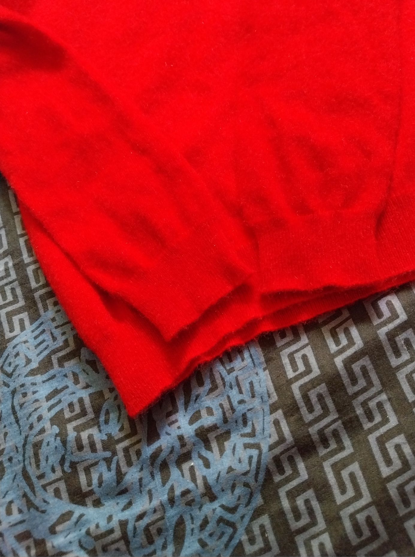 Sweter z kaszmiru 100% w czerwonym kolorze S