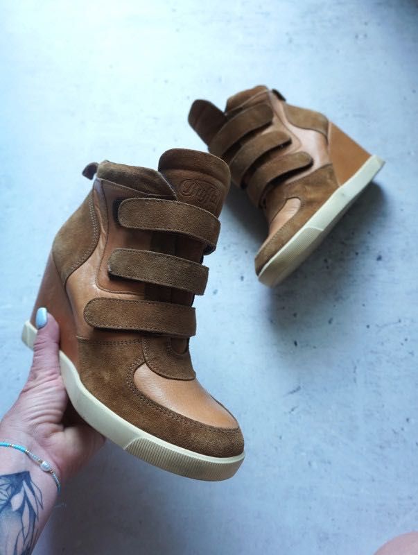 Koturny wedges botki 00s y2k bimbo lolita jak marant platforma buffalo