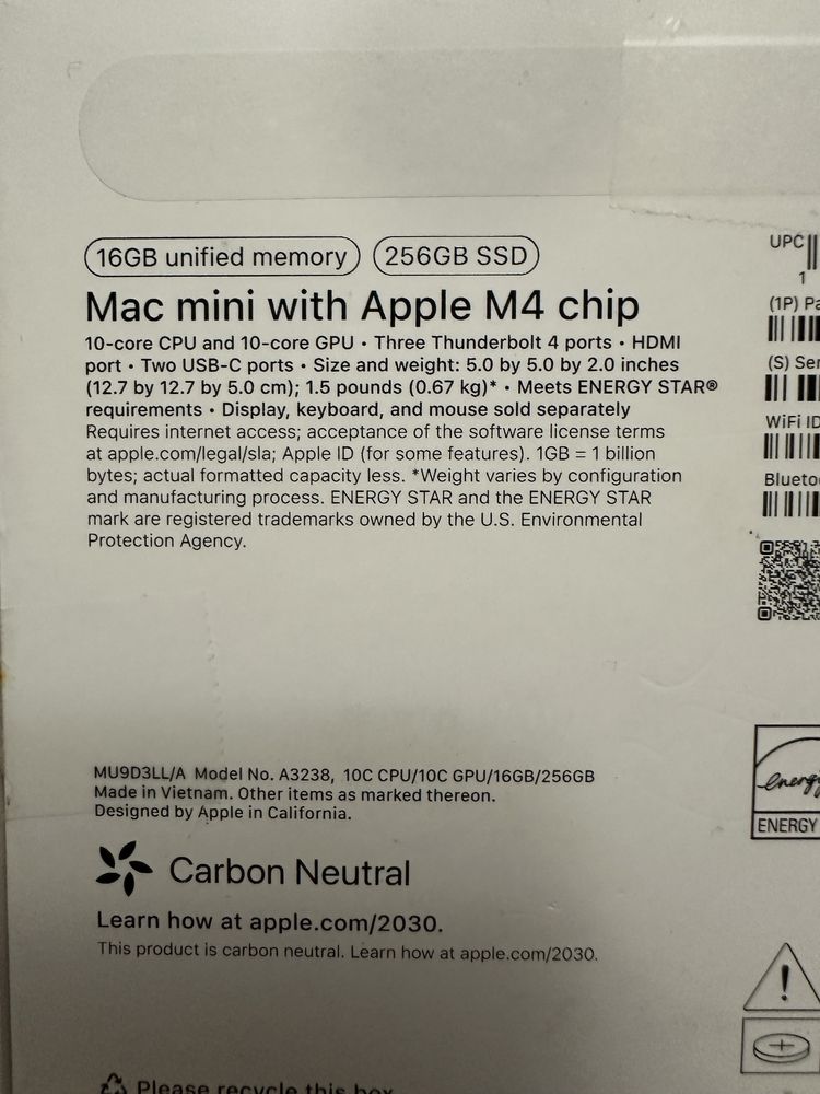 Apple Mac mini M4 16GB - 256GB