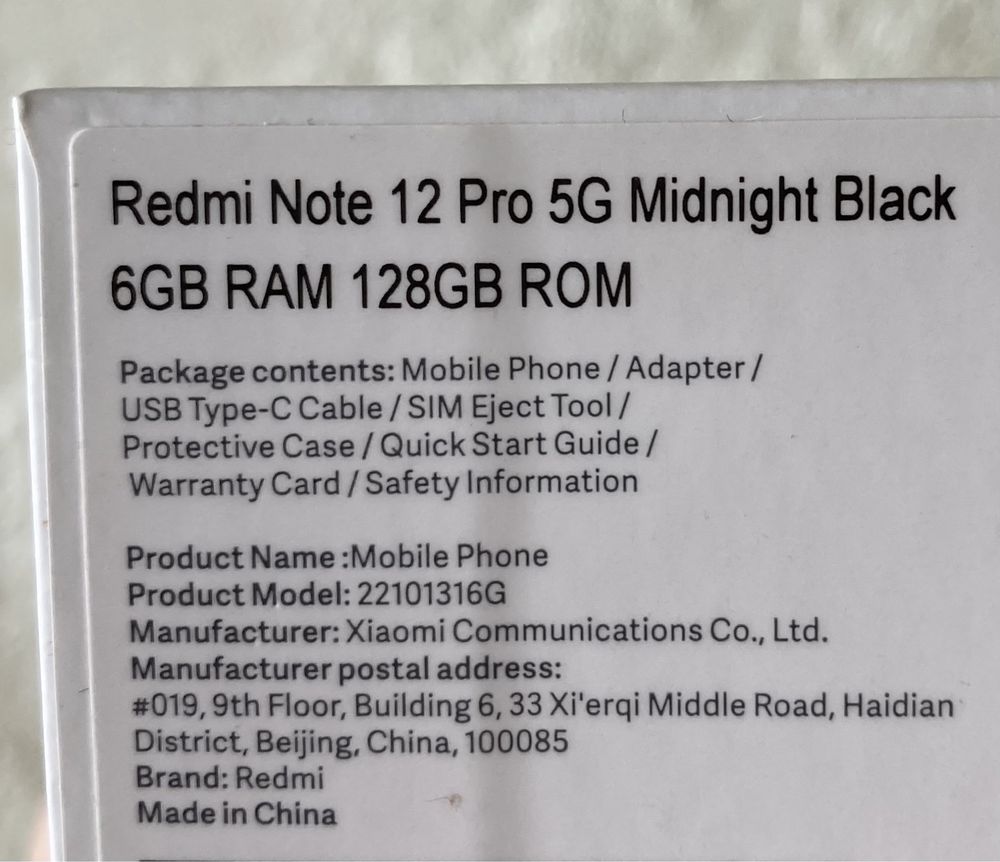 Xiaomi Redmi 12 Pro 5G NFC (BLACK, Global version)