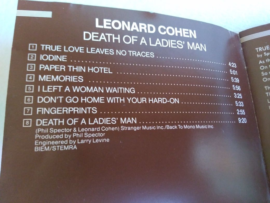 Antigo CD de Leonard Cohen 1977 Raro