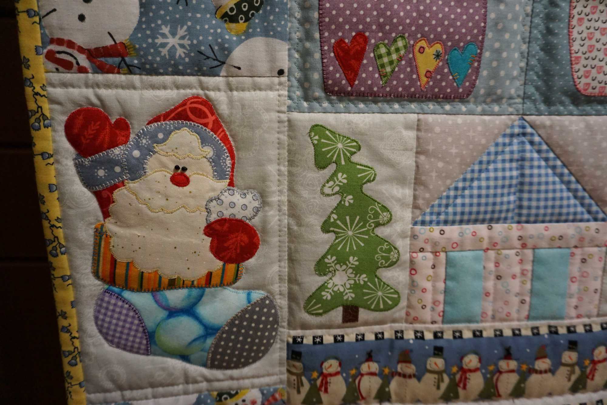 Детское одеяло "Снеговики" ручной работы