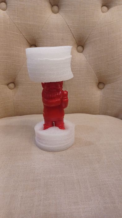 Nanottini Figurka krasnal ogrodowy mini 16 cm czerwony  blyszczacy