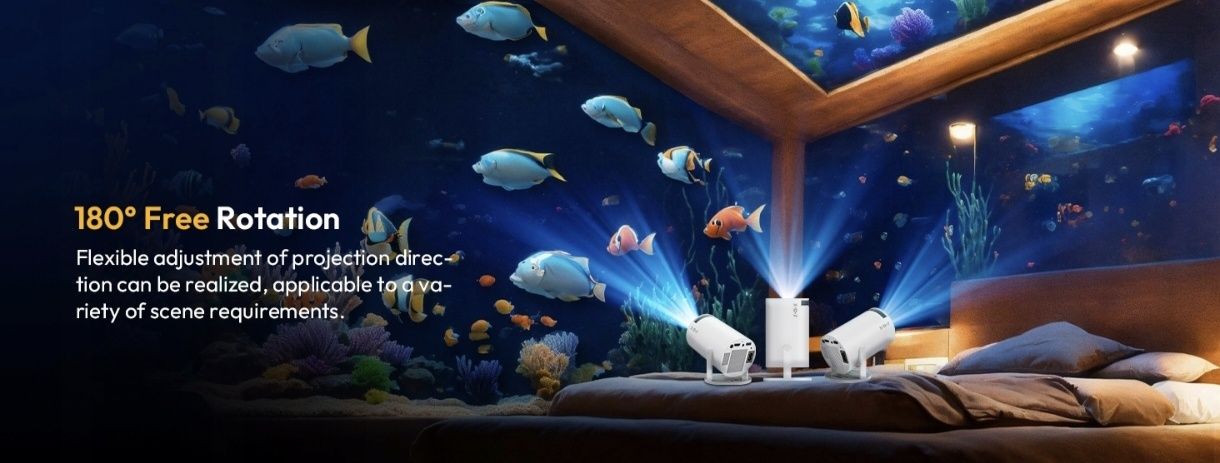 Projektor LED XGODY Gimbal 3 ( biały ) 10000 lumenów 4K