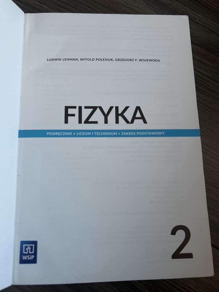 Fizyka 2 WSiP Podręcznik liceum i technikum