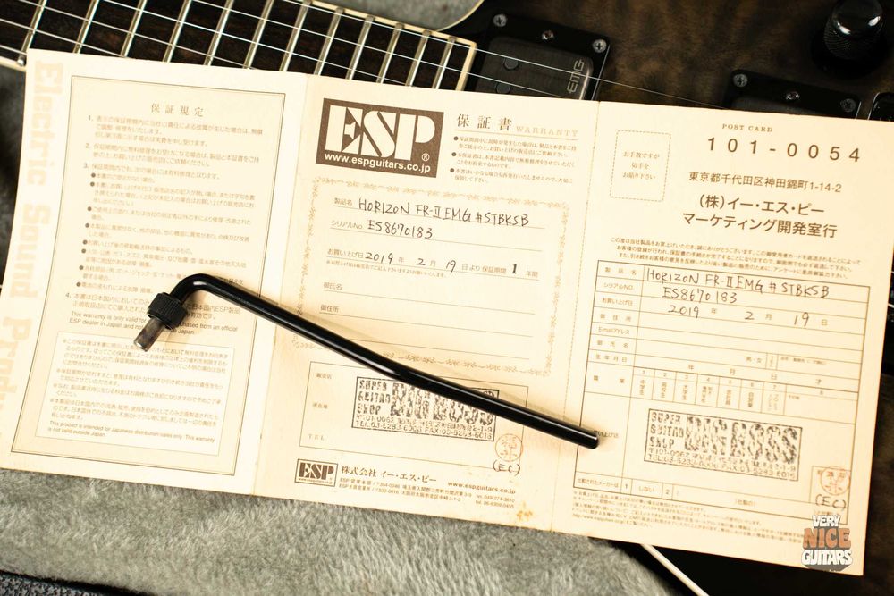 ESP E-II Horizon FR-II See Thru Black Sunburst