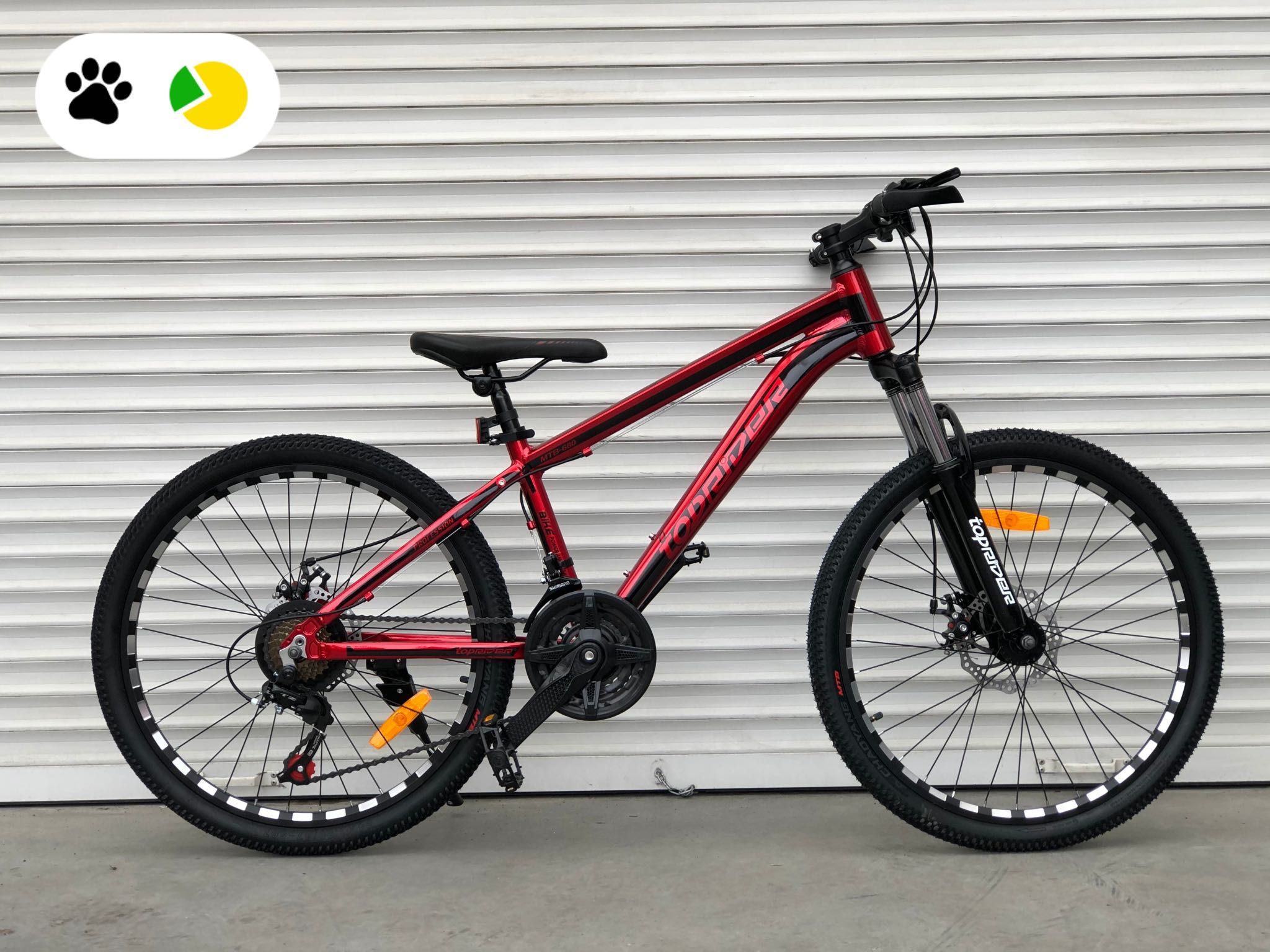 Горний алюмінієвий велосипед 24" червоний (є різні розміри та кольори)