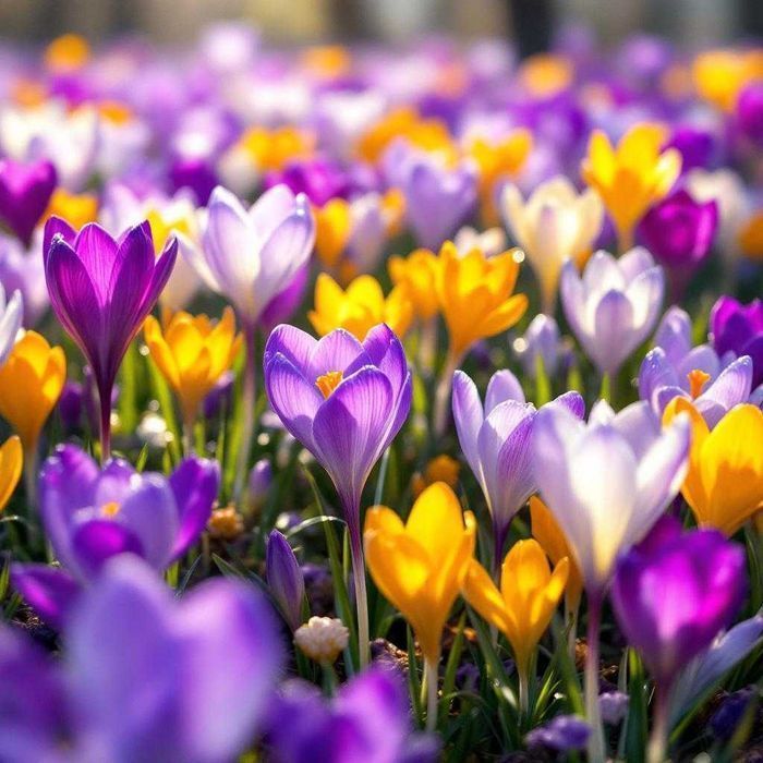 Cebulki KROKUSÓW 50 szt mix kolorów cebulek Kwiatów Krokusy Krokus XXL