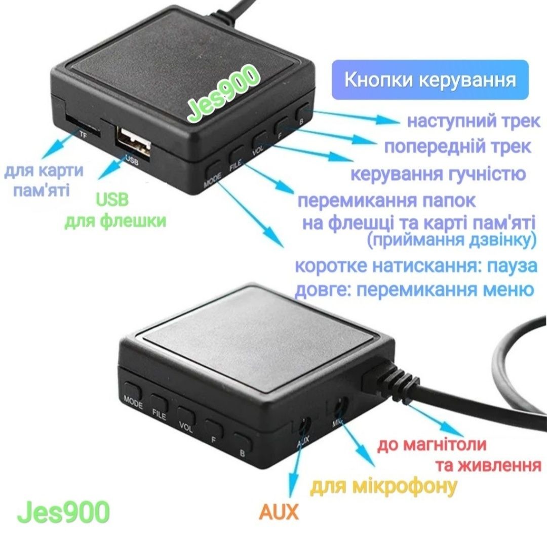 Bluetooth 5в1 Honda AUX+USB+Громкая связь+SD card Хонда блютуз ЮСБ