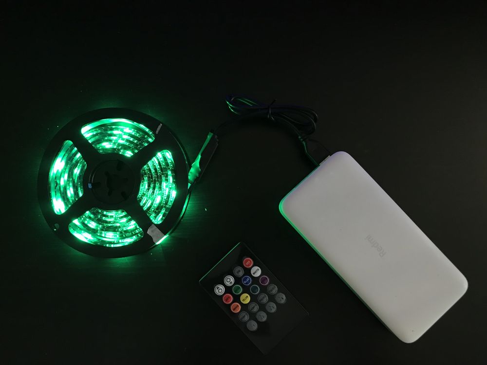 Taśma USB LED VAKOSS RGB 3m + pilot LA-C603 NOWA