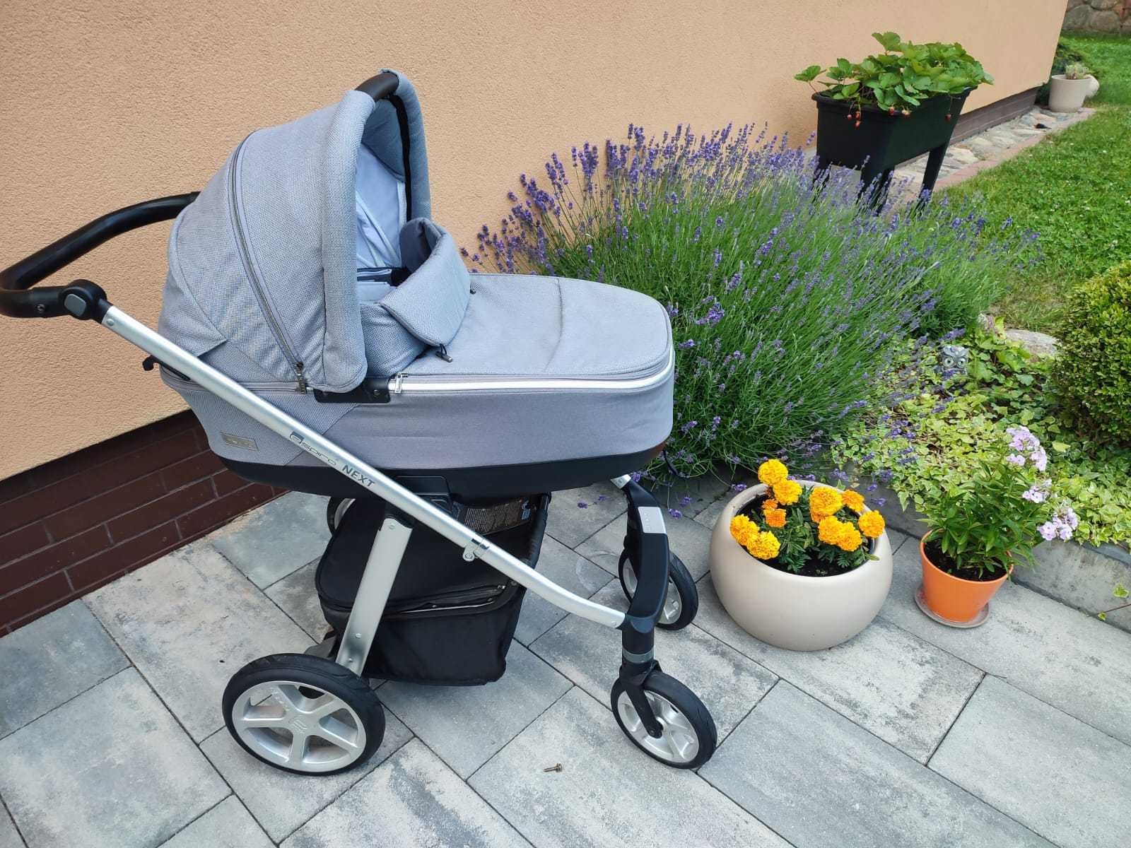 Wózek Espiro Next Silver 2w1 spacerówka + gondola + akcesoria