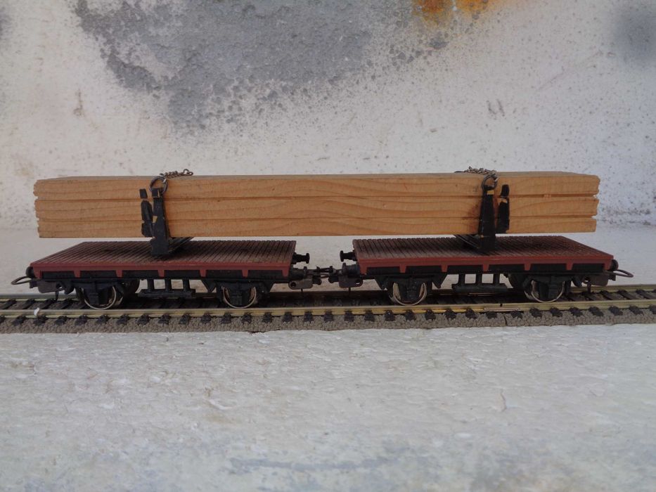 1:87 LIMA Transporte de madeira vagão mercadorias duplo