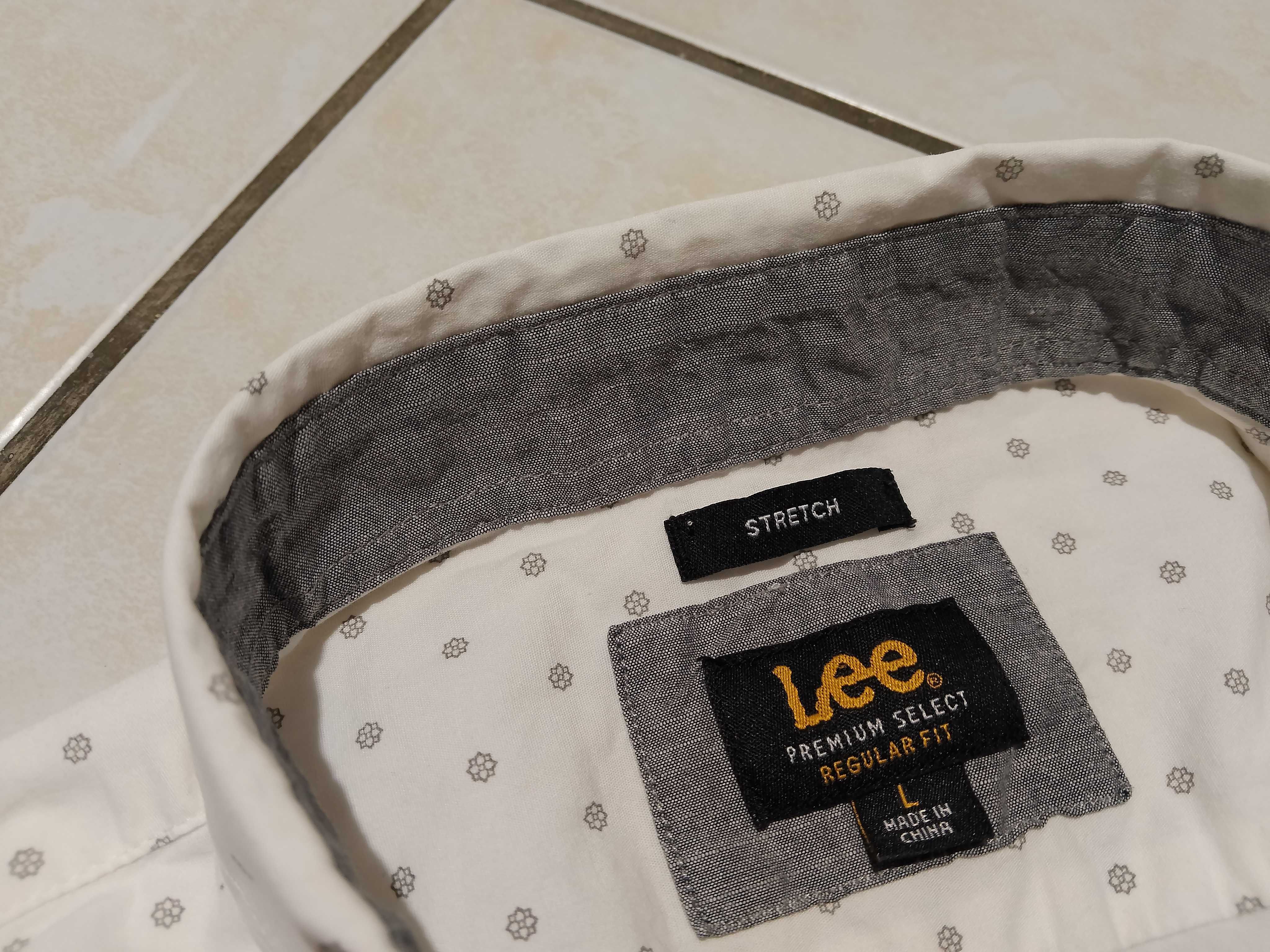 LEE USA - NOWA! z LOGO Koszula Męska krótki rękaw rozmiar L