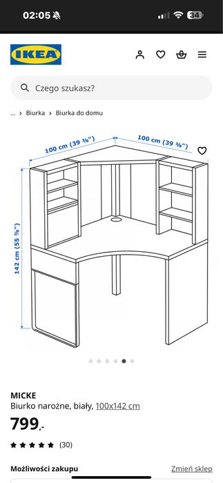 Witam, sprzedam biurko białe