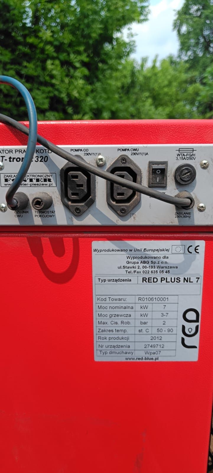 Piec węglowy RED PLUS NL