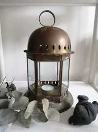 Lampion metalowy miedziany made in India tealight