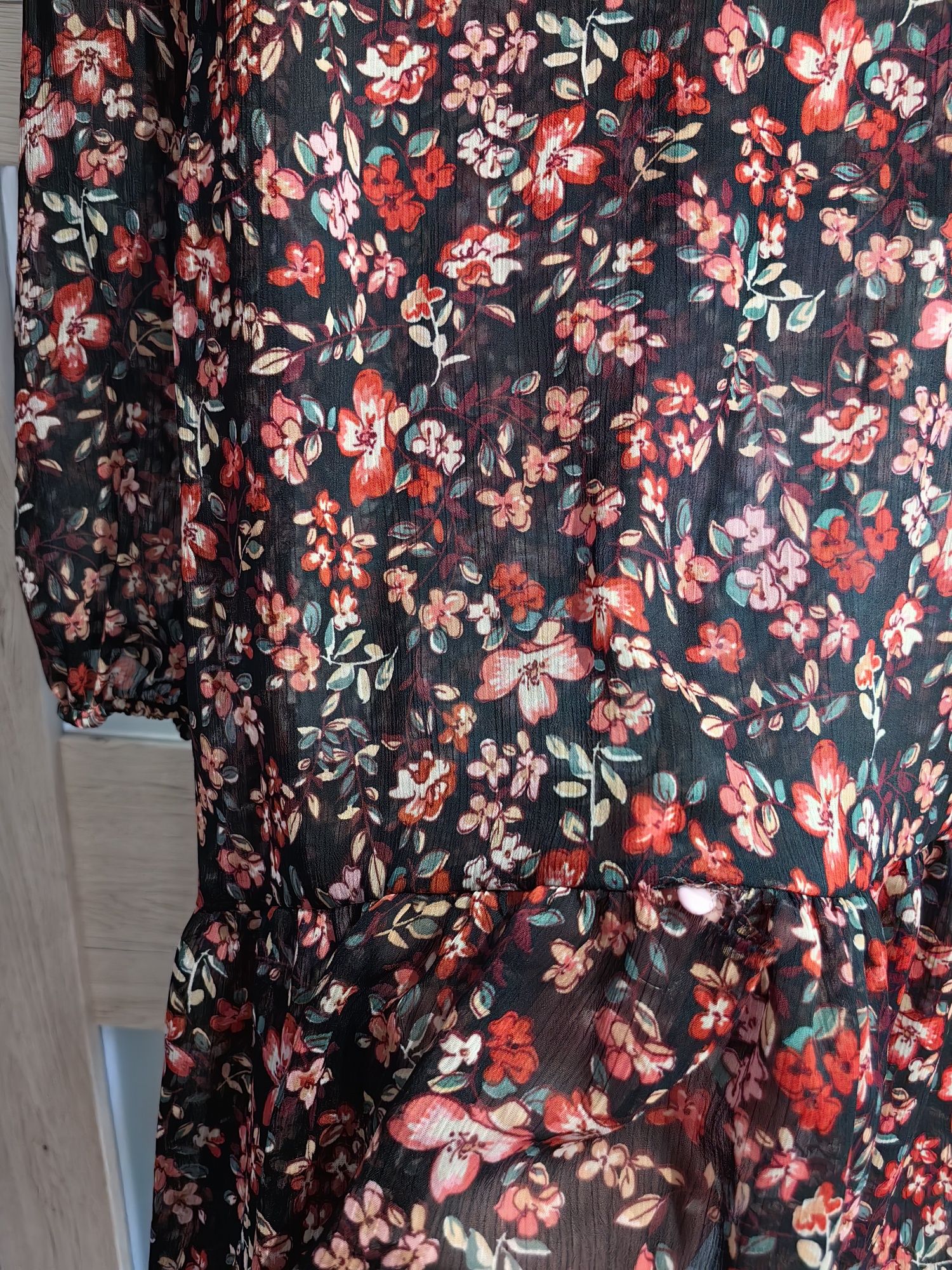 Narzutka sukienka koszula kwiaty łąka