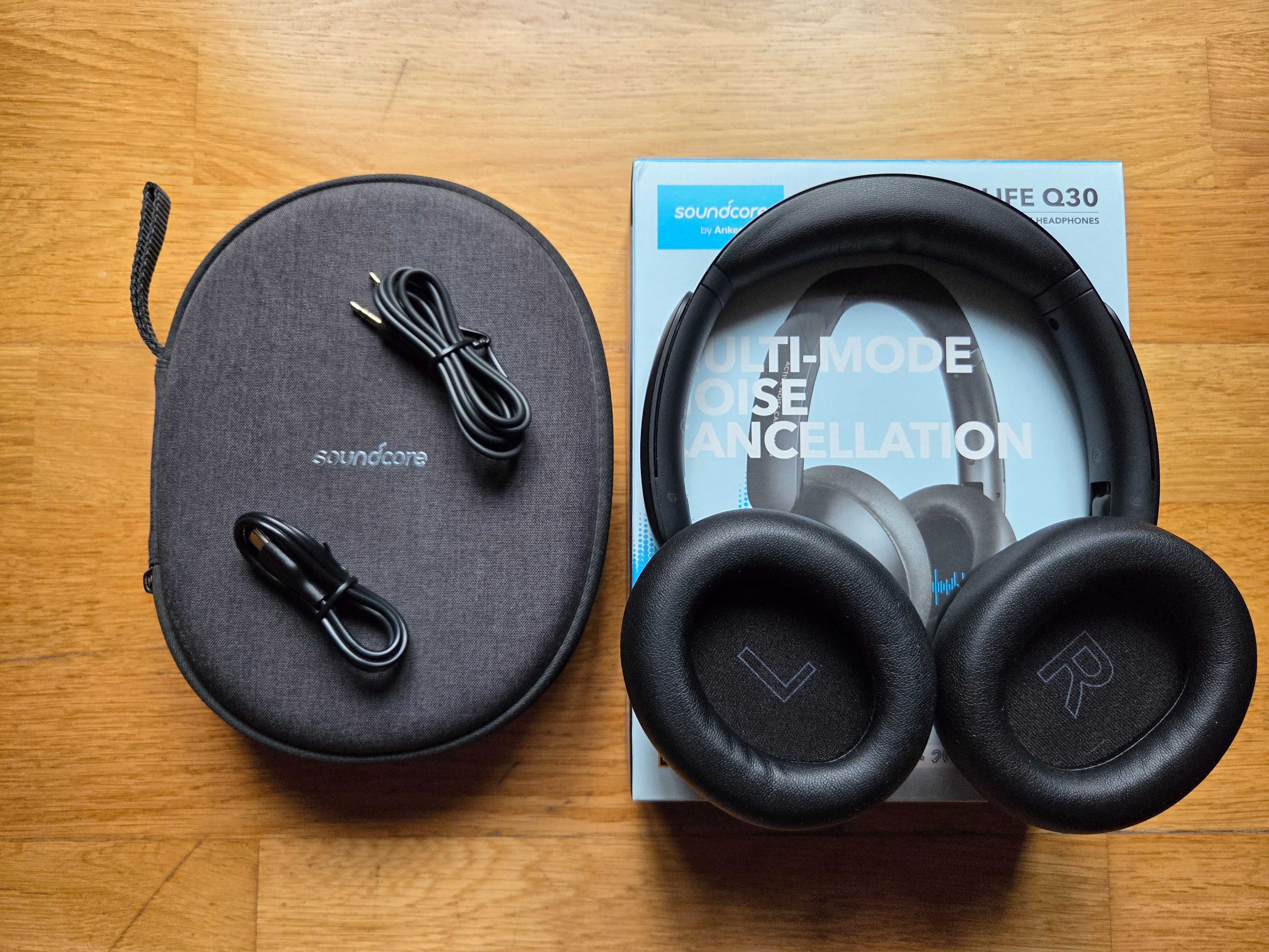 Słuchawki bezprzewodowe bluetooth nauszne Soundcore Q30 czarne ANC
