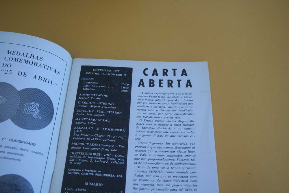 Revista Moeda - Vol. II, nº 9, Novembro/1975
