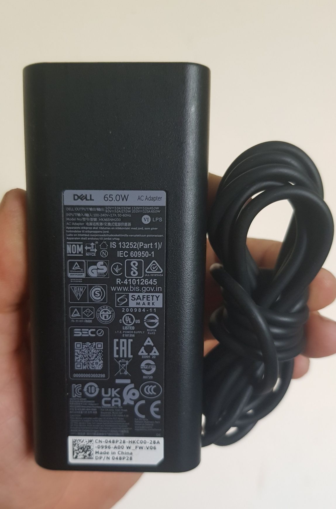 Зарядне для ноутбука DELL type-C 65wat