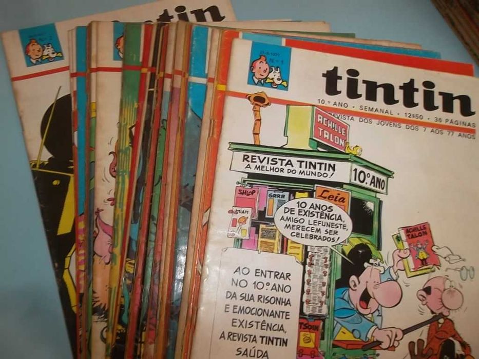 Revista semanal TINTIN - 10º Ano completo Nº 1 a 52