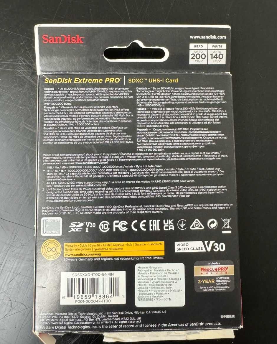 Karta SanDisk Extreme Pro SDXC UHS-I 1TB