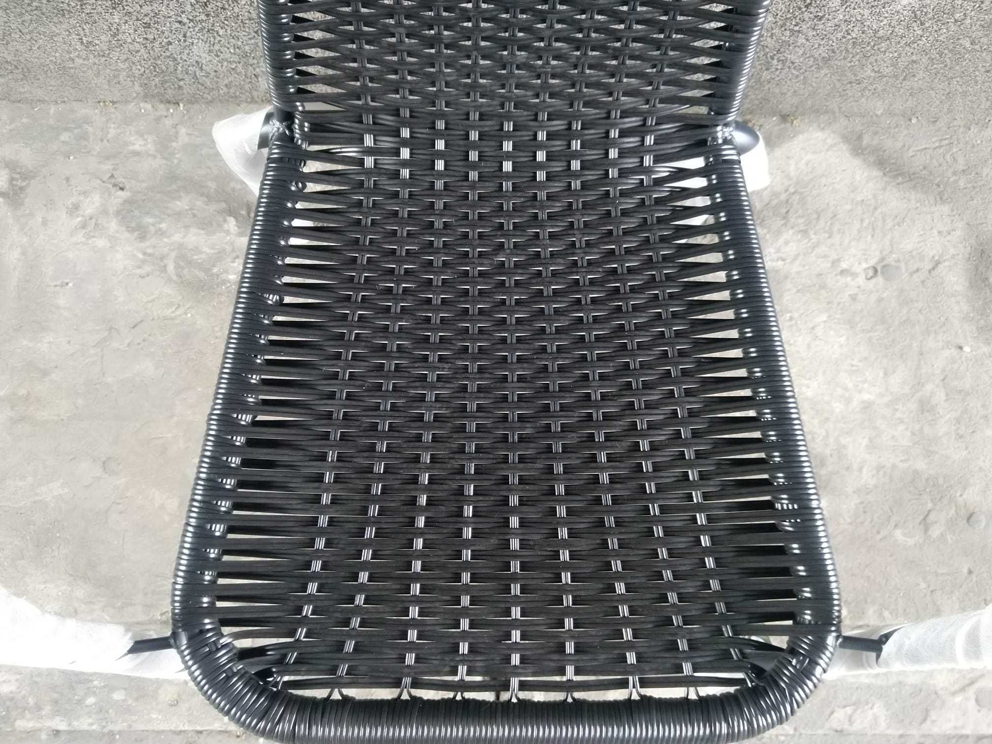 NOWE Krzesło Rattan Krzesła Rattanowe Metalowe z Oparciem