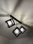 Lampa wisząca sufitowa czarny loft 3 punktowa