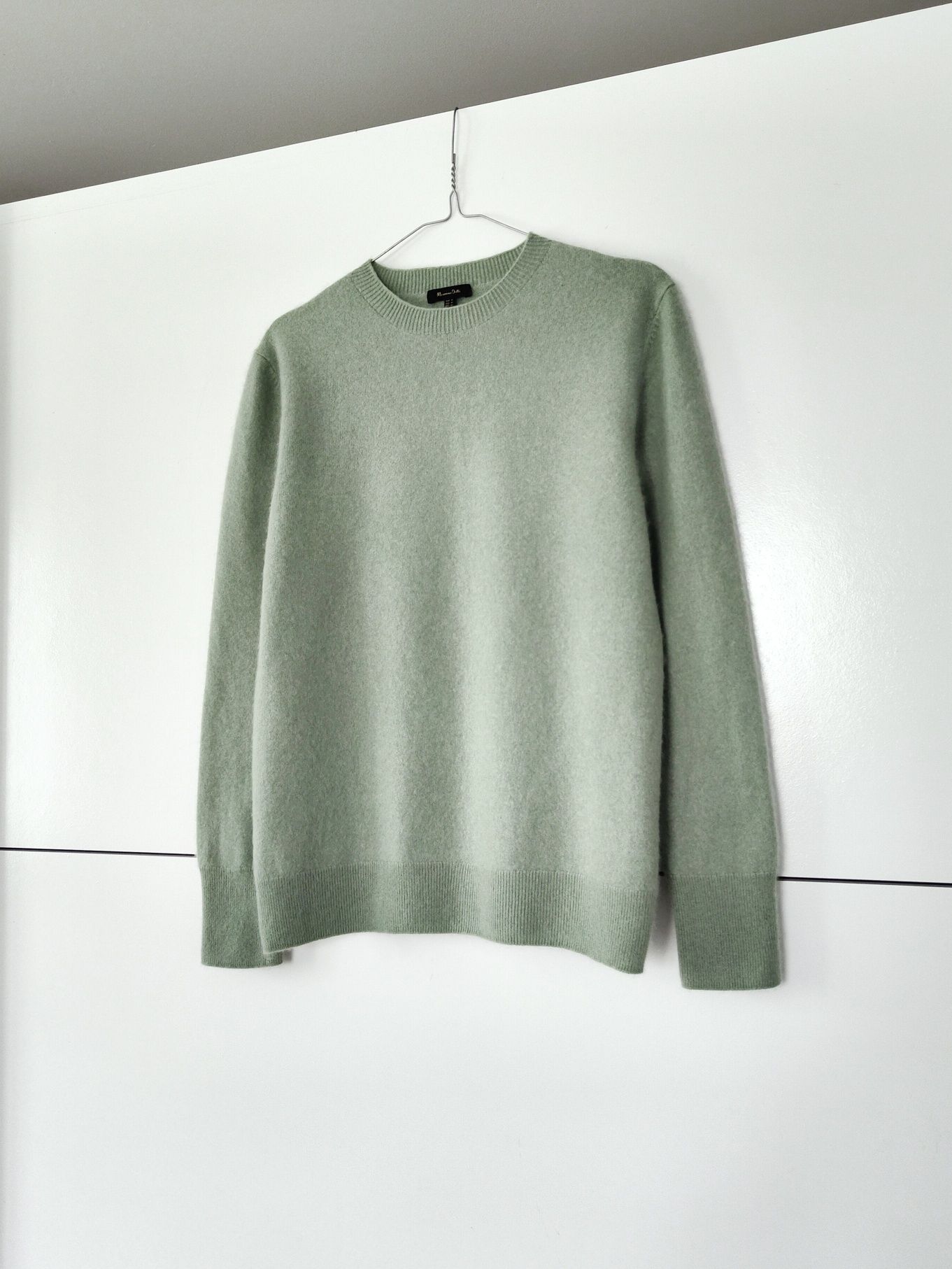 Sweter Massimo dutti 40 L zielony miętowy kaszmirowy