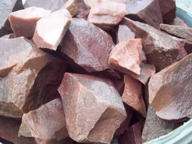 Камень для бань, сауны, кварцит малиновый, 10кг.