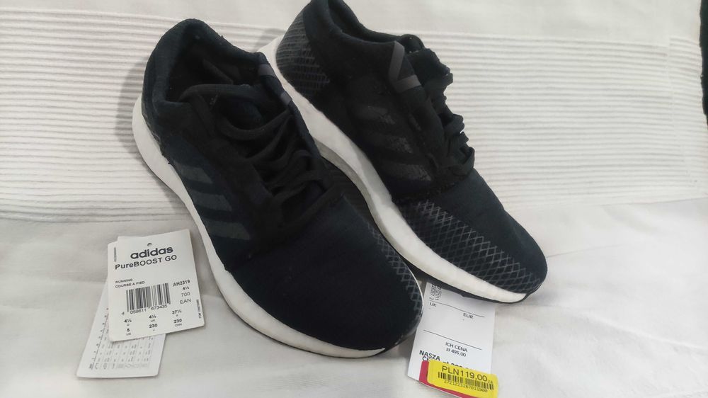 Nie używane Adidas pure boost go czarne 37.5  Czarny