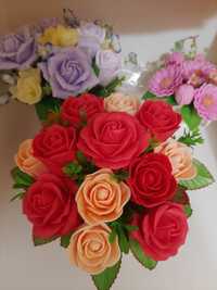 Подарок на 8 марта, цветы розы из мыла высокого качества