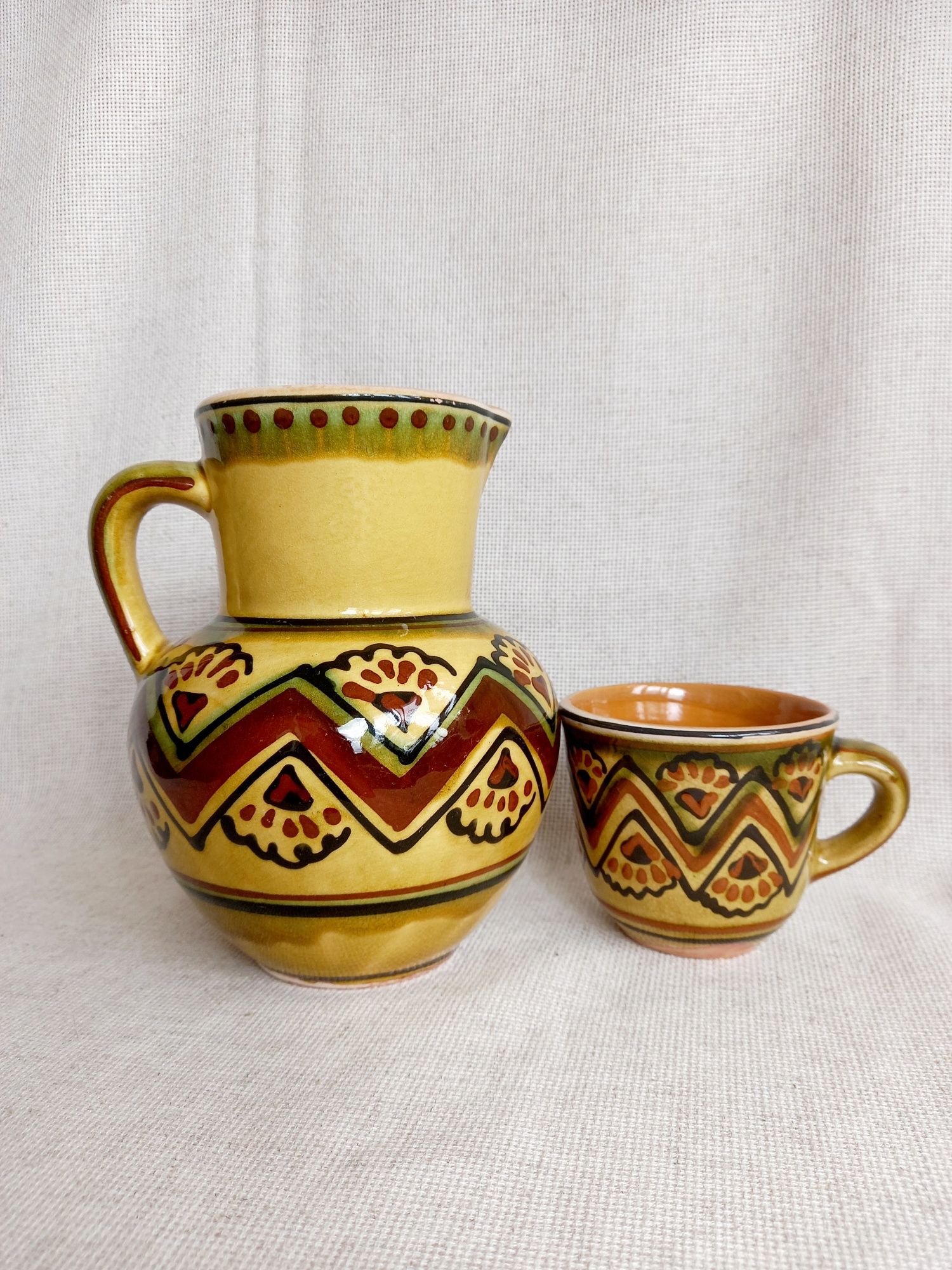 Глечик чашка майоліка кераміка глиняний посуд
