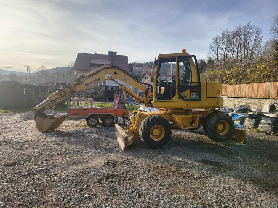 Usługi koparką transport wywrotka hds laweta prace ziemne żwir piasek