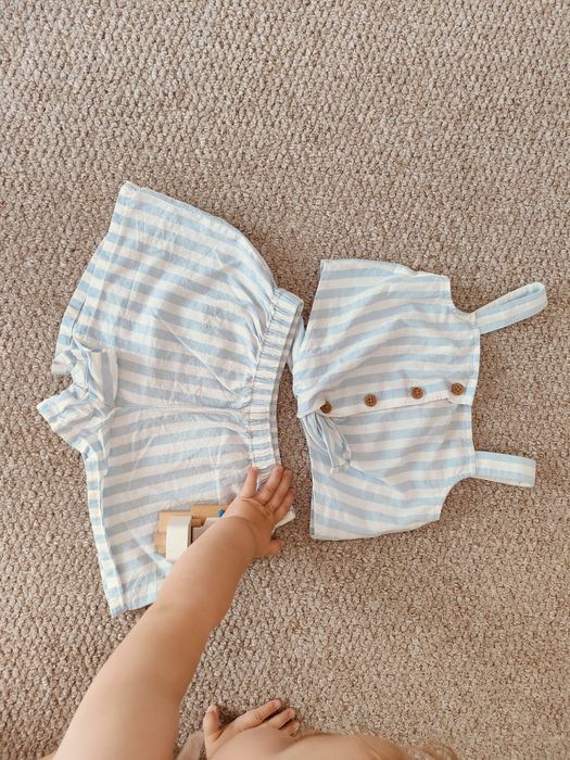 Komplet bawełniany bezrękawnik H&M 92