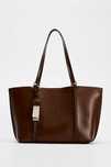 Torebka ZARA brązowa 6071/410 SHOPPER zapięcie na magnes duża na ramię