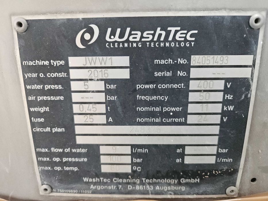 Myjnia WashTec na części