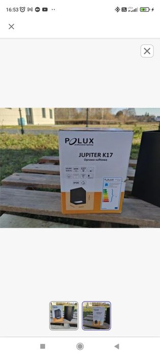 Halogen klosz jupiter czarny retro loft E27 punktowy  lampa wisząca