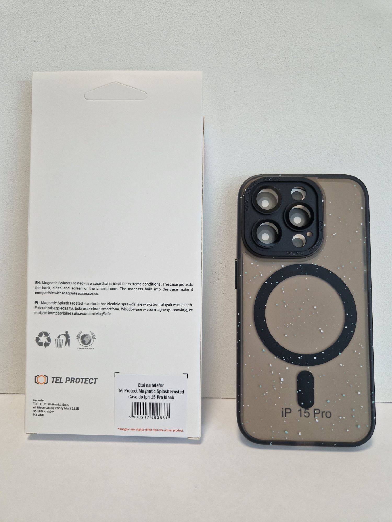 Tel Protect Magnetic Splash Frosted Case do Iphone 15 Pro Czarny